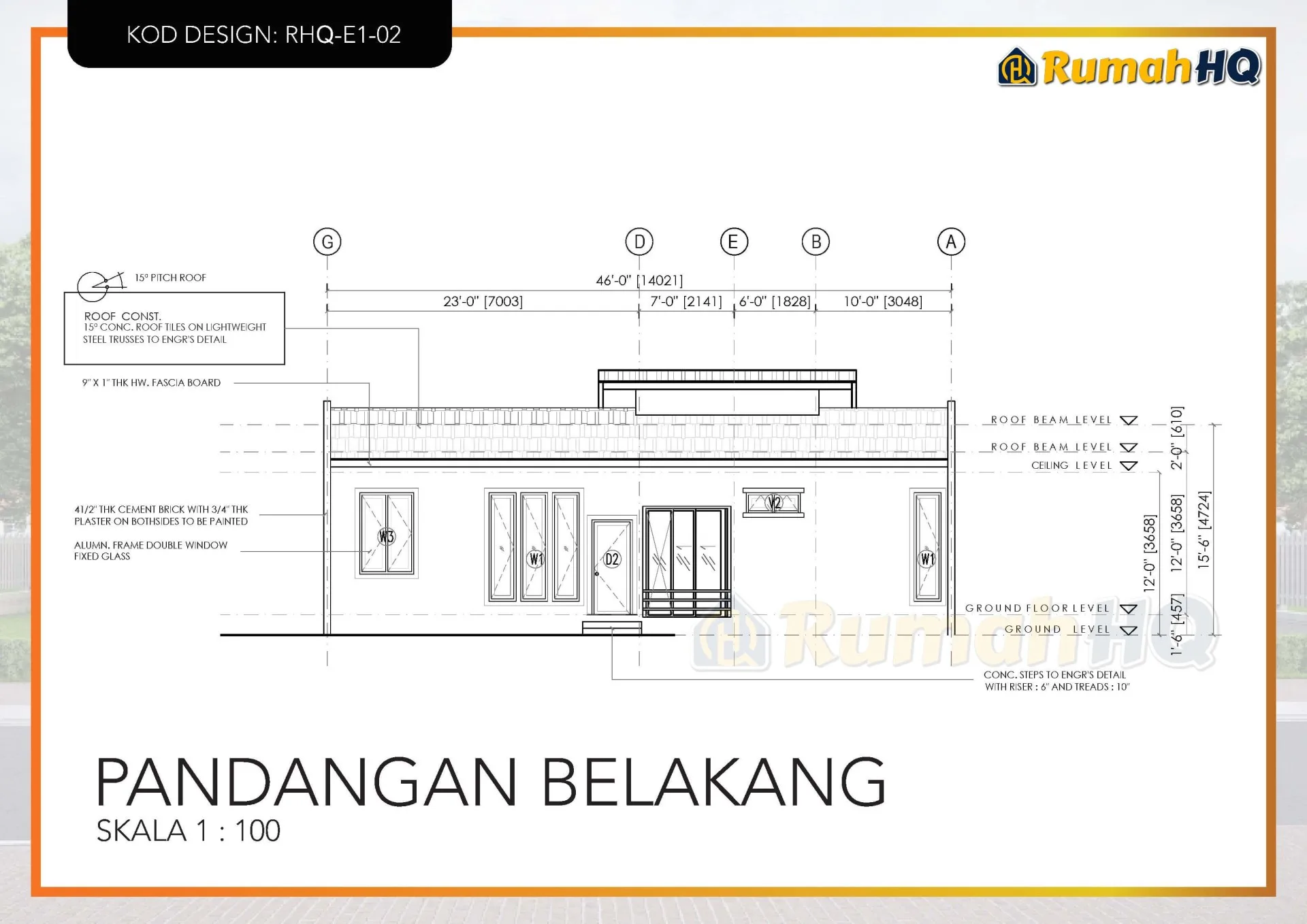 Rekabentuk Design Rumah RHQ E1 02 12