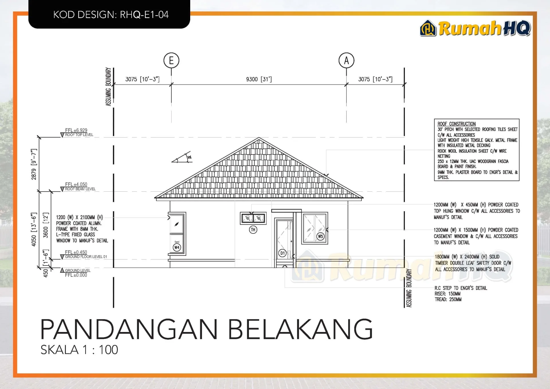 Rekabentuk Design Rumah RHQ E1 04 12