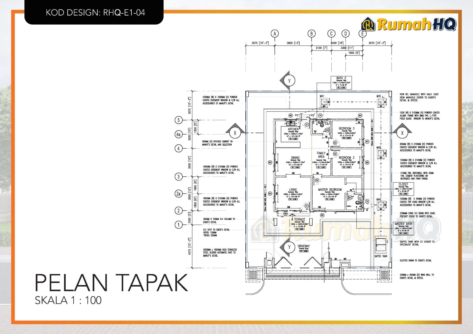 Rekabentuk Design Rumah RHQ E1 04 6