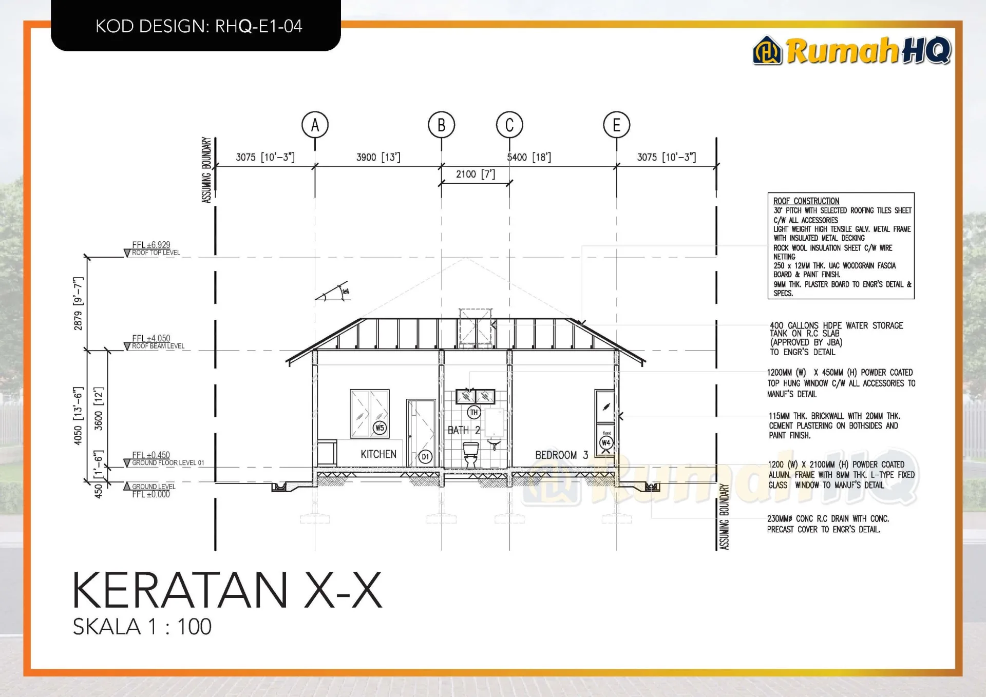 Rekabentuk Design Rumah RHQ E1 04 8