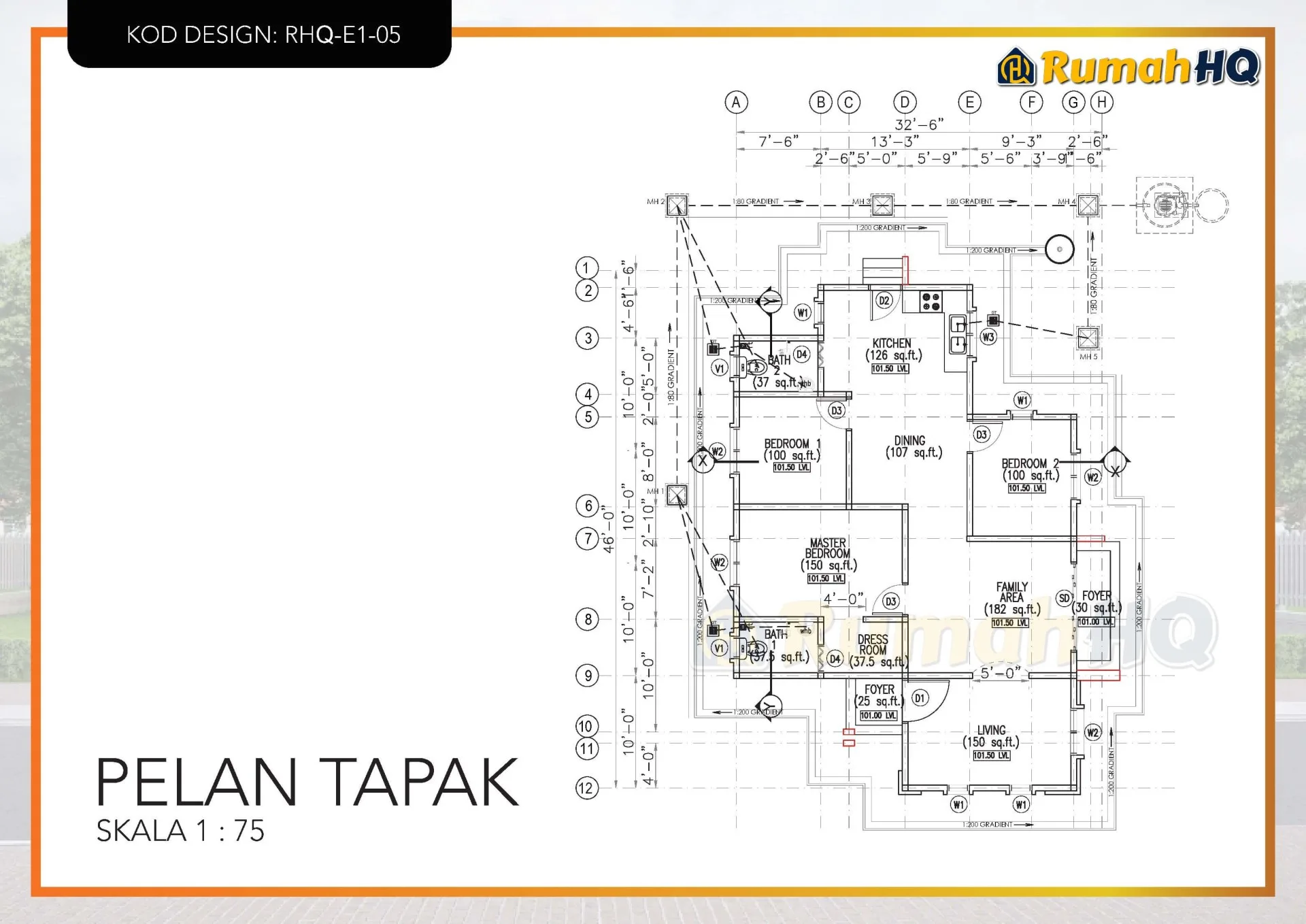 Rekabentuk Design Rumah RHQ E1 05 6