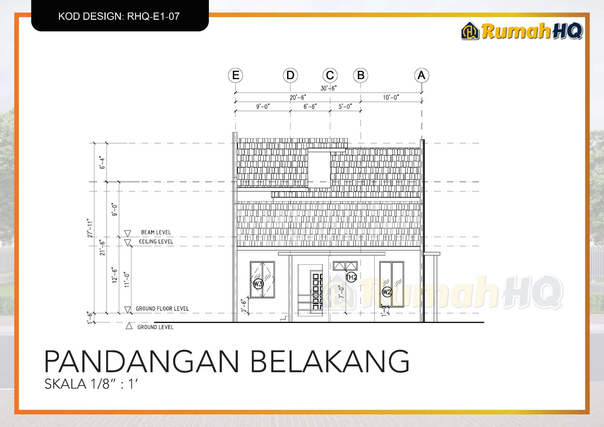 Rekabentuk Design Rumah RHQ E1 07 12