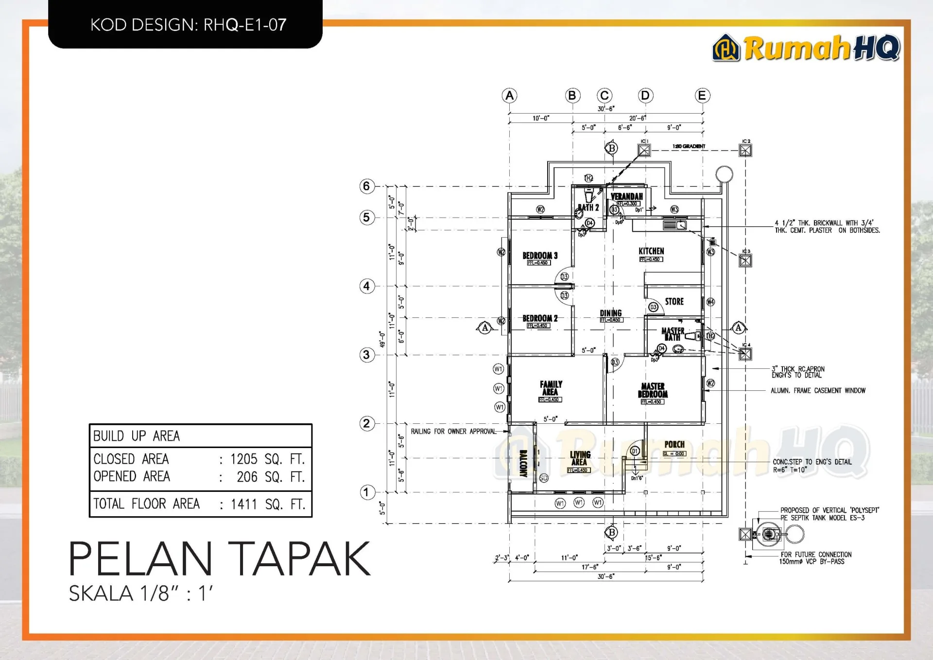 Rekabentuk Design Rumah RHQ E1 07 6