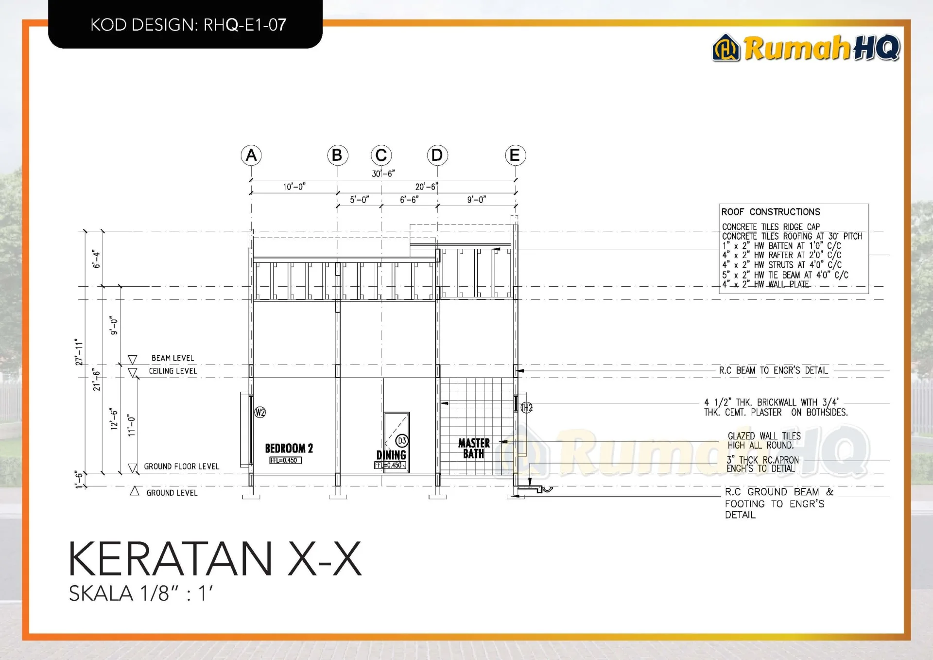 Rekabentuk Design Rumah RHQ E1 07 8