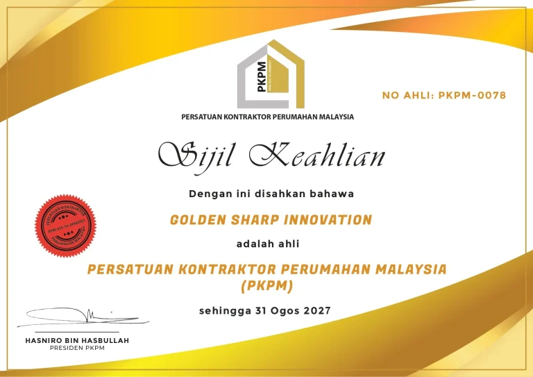 Persatuan Kontraktor Perumahan Malaysia RumahHQ GOLDEN SHARP INNOVATION